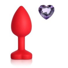 Dop Anal Brighty, Small, Silicon, Rosu/Mov Deschis, Mokko Toys