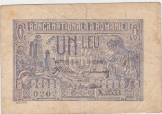 ROMANIA 1 LEU 1915 F foto
