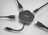 Hub USB DLINK DUB-M420, 4 porturi, negru
