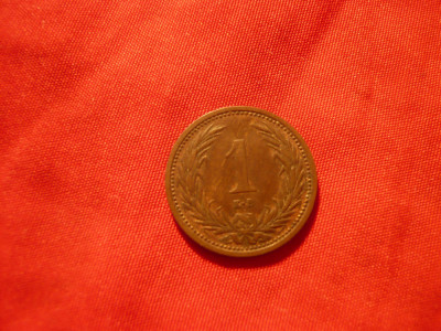 Moneda 1 filler Ungaria 1901 litera KB ,Rege Frantz Joseph I , cal.F.Buna foto