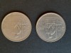 Lot 2 Monede 50 Bani 1955 &amp; 1956, Romania, Cu-Ni, KM#86
