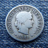 3m - 5 Rappen 1881 Elvetia