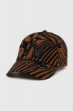 Weekend Max Mara șapcă culoarea maro, cu model 2415570000000