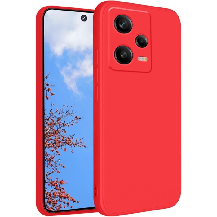 Husa de protectie matte tpu, flippy, pentru xiaomi redmi 12 pro, protectie camera, antisoc, antizgariere, antialunecare, acoperire completa, rosu