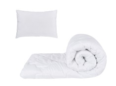 Set pilota 150x200cm 250gsm + 1 perna alba matlasata 50x70cm