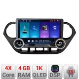 Navigatie Hyundai I10 2013-2019 Kit-HY38 Edotec 4+64 10.5 inch Incell 1K android Wifi 5Ghz gps internet