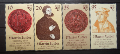 GERMANIA (DDR) 1982 - MARTIN LUTHER, serie MNH, DR8 foto