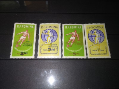 TIMBRE ROMANIA LP 535 545 TURNEUL DE JUNIORI UEFA foto
