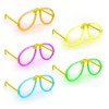 Ochelari luminescenti de petrecere, forma aviator, accesoriu neon, diverse culori - Albastru