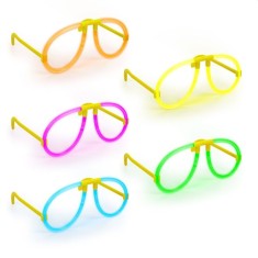 Ochelari luminescenti de petrecere, forma aviator, accesoriu neon, diverse culori - Verde