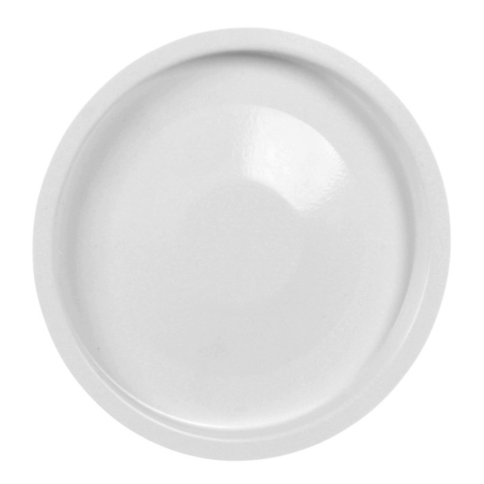 Rozeta cu capac, tabla emailata, FI, D 120 mm, alba