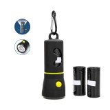 Cumpara ieftin Dispenser Pungi Igienice pentru Caini, Sofia CONCEPT&reg;, Suport cu Lanterna LED, 3 Role Incluse, Portabil, Negru titan
