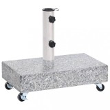 Cumpara ieftin Bază pentru umbrelă, gri deschis, 45x25x8,3 cm, granit