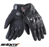 Manusi barbati pentru scuter - motocicleta Racing/Naked vara Seventy model SD-N14 negru/gri &ndash; degete tactile XL (10 cm)