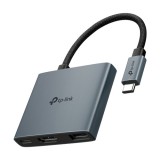 Hub USB-C 3-in-1, 1 x USB-C PD 100W, 1 x USB-A 5Gbps, 1 x HDMI 4K@60Hz - TP-Link UH3020C SafetyGuard Surveillance