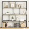 Gossi biblioteca, gri sonoma, 132x29x141,5 cm, lemn prelucrat