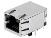 Soclu RJ45 ecranat cu LED 8p8c THT