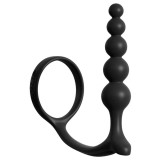 Bile Anale Cu Inel Penis Ass-Gasm Cockring, Negru, 12 cm