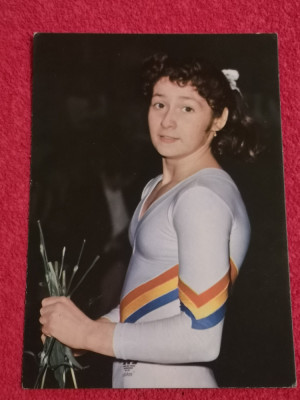 Foto gimnastica-tip carte postala - gimnasta ECATERINA SZABO (JO 1984) foto