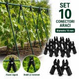 Conectori X pentru araci de gradina - diametru 16 mm, set 10 bucati