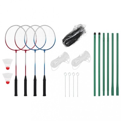 Set de badminton cu 4 rachete și plasă, 620x151 cm foto