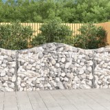 Cosuri gabion arcuite 5 buc, 200x50x100/120 cm fier galvanizat GartenMobel Dekor, vidaXL