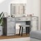 vidaXL Masă de Machiaj cu ușă 3 pcs Gri 40 x 41 x 75 cm Lemn compozit 3334248