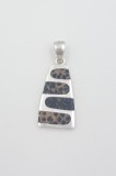Pandantiv vintage din argint si model animal print