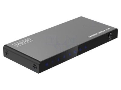 Splitter HDMI 2.0 DIGITUS HDCP 2.2, 4 ieșiri, metalic, negru foto