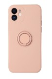 Husa compatibila cu Samsung Galaxy A53, silicon, inel rotativ pentru prindere magnetica, interior din catifea, Roz Pal, Oem