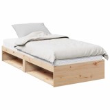 Cumpara ieftin Pat de zi cu saltea, 90x190 cm, lemn masiv de pin