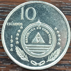 (M1908) MONEDA CABO VERDE - 10 ESCUDOS 1994 - CARVALHO, EXOTICA