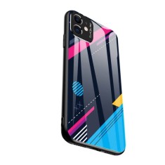 Husa Pentru Huawei P30 Lite Color Glass, Protectie Camera, Matrix, Model 4 foto