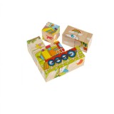 Puzzle, Lemn, ConceptSeller, 9 piese, Multicolor