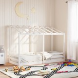 Gossi acoperis pat de copii, alb, 90x190 cm, lemn masiv de pin