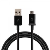 Cablu Date MicroUSB Samsung Original Incarcare Sincronizare Transfer Date 1m Alb/Negru Android
