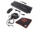 Kit Gaming Negru Jack 3,5mm USB A Cablu US Layout