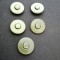 Lot de 5 nasturi turcoaz / khaki, din plastic sau bachelita vintage retro