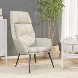 vidaXL Scaun de relaxare, crem, piele &icirc;ntoarsă artificială
