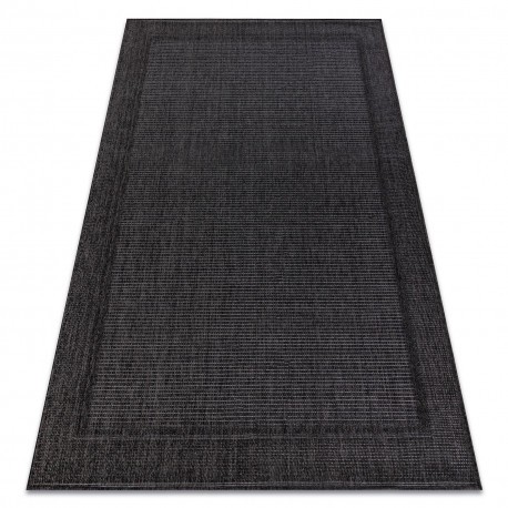 Covor TIMO 5979 sisal exterior cadru negru, 60x300 cm