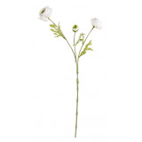 Ranunculus artificial 3 flori albe 60h Elegant DecoLux