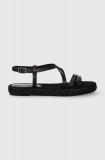 Weekend Max Mara sandale de piele Pilard2 femei, culoarea negru, 2415521135670