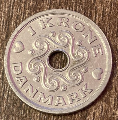 C50 - Moneda foarte veche - Danemarca - 1 coroana / krone - 2008 foto
