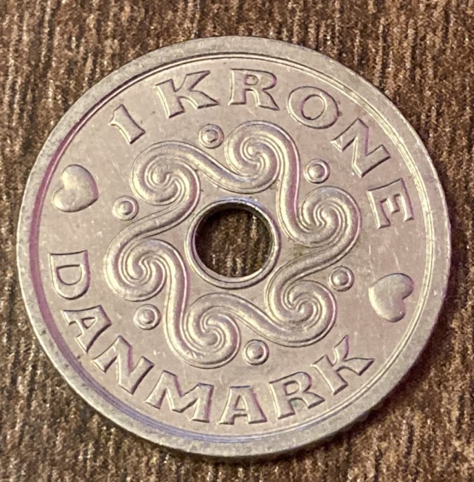 C50 - Moneda foarte veche - Danemarca - 1 coroana / krone - 2008