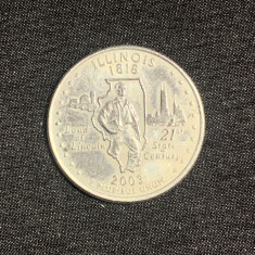 Moneda jubiliară quarter dollar 2003 Illinois