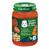 Piure bio din Morcov si Curcan cu Rosi, 190g, Gerber