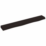 Cumpara ieftin Raft de perete maro inchis 80x10x4 cm lemn masiv stejar tratat