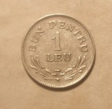 1 LEU 1924, Varianta cu Semn Monetar, Moneda Veche Romania