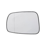 Geam oglinda exterioara cu suport fixare Toyota Corolla Verso, 06.2004-03.2009, partea Stanga, incalzit; sticla asferica; geam cromat, Aftermarket