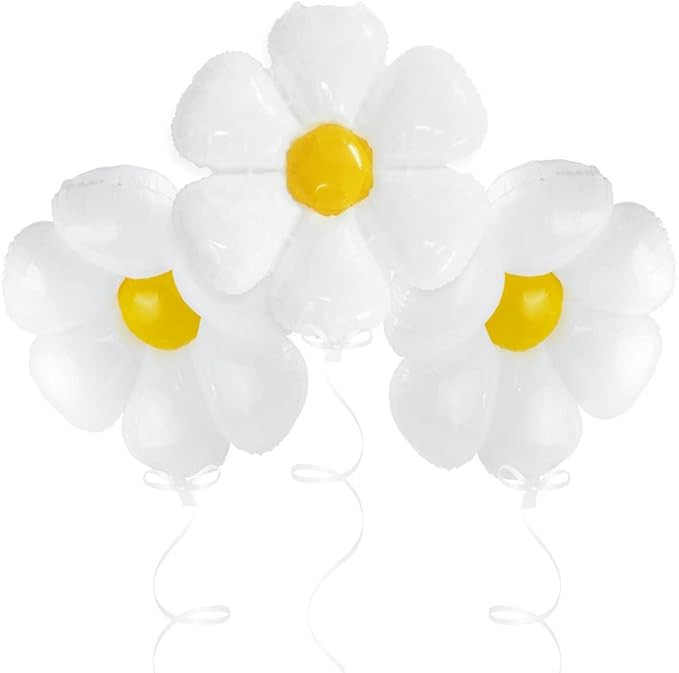 Set 5 baloane folie floare margareta 17X45